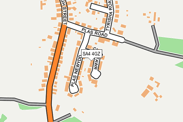 SA4 4GZ map - OS OpenMap – Local (Ordnance Survey)