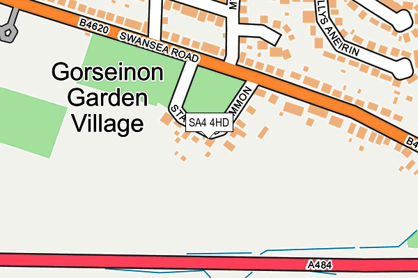 SA4 4HD map - OS OpenMap – Local (Ordnance Survey)