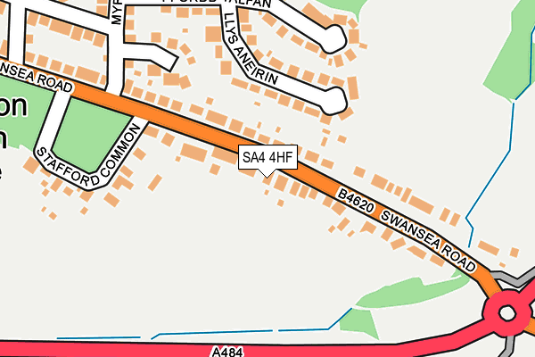 SA4 4HF map - OS OpenMap – Local (Ordnance Survey)