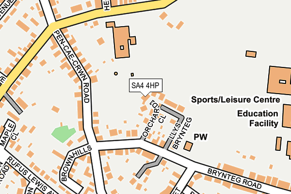 SA4 4HP map - OS OpenMap – Local (Ordnance Survey)