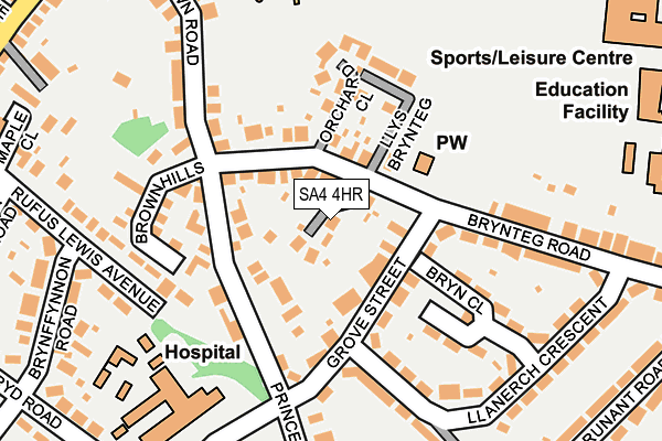SA4 4HR map - OS OpenMap – Local (Ordnance Survey)