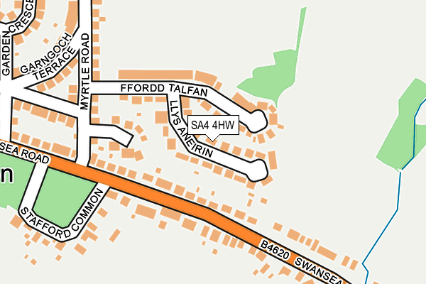 SA4 4HW map - OS OpenMap – Local (Ordnance Survey)