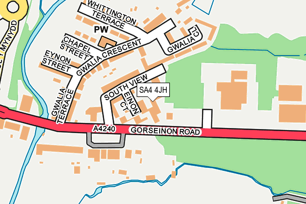 SA4 4JH map - OS OpenMap – Local (Ordnance Survey)