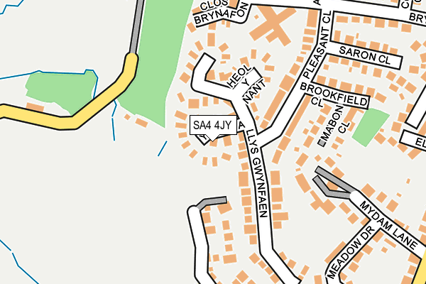 SA4 4JY map - OS OpenMap – Local (Ordnance Survey)