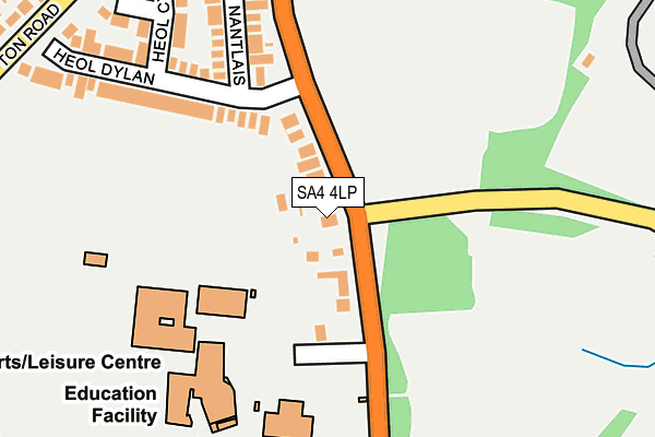 SA4 4LP map - OS OpenMap – Local (Ordnance Survey)