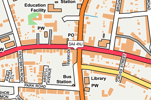 SA4 4NJ map - OS OpenMap – Local (Ordnance Survey)