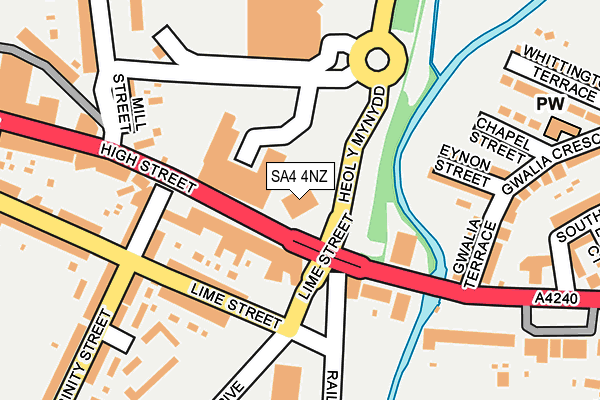 SA4 4NZ map - OS OpenMap – Local (Ordnance Survey)