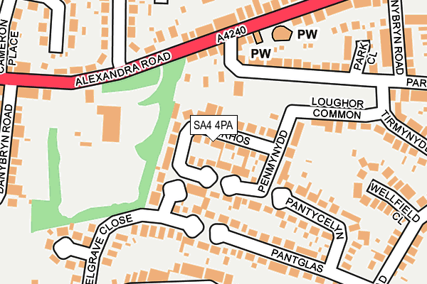 Map of BAILEY CONSTRUCTION (LOUGHOR) LIMITED at local scale