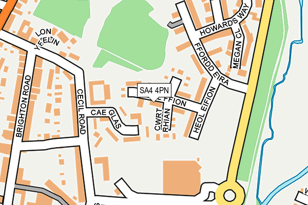 SA4 4PN map - OS OpenMap – Local (Ordnance Survey)