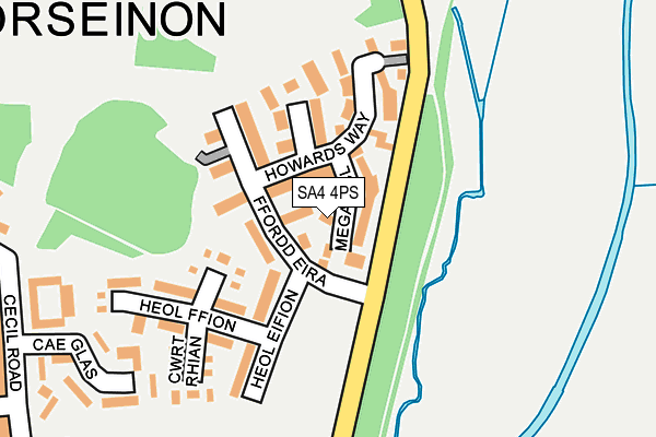 SA4 4PS map - OS OpenMap – Local (Ordnance Survey)