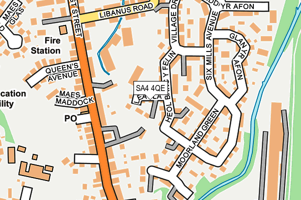 SA4 4QE map - OS OpenMap – Local (Ordnance Survey)