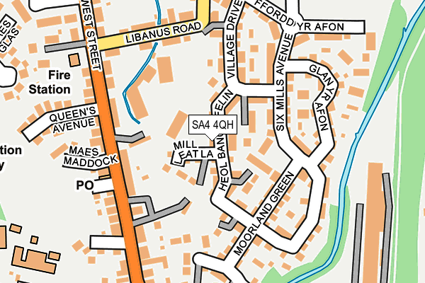 SA4 4QH map - OS OpenMap – Local (Ordnance Survey)