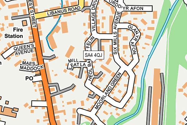 SA4 4QJ map - OS OpenMap – Local (Ordnance Survey)