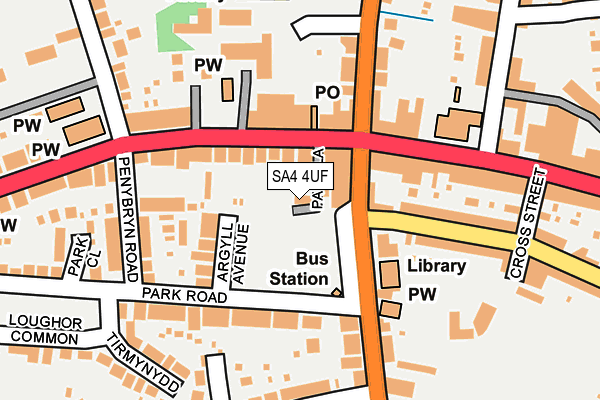 SA4 4UF map - OS OpenMap – Local (Ordnance Survey)