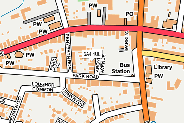 SA4 4UL map - OS OpenMap – Local (Ordnance Survey)