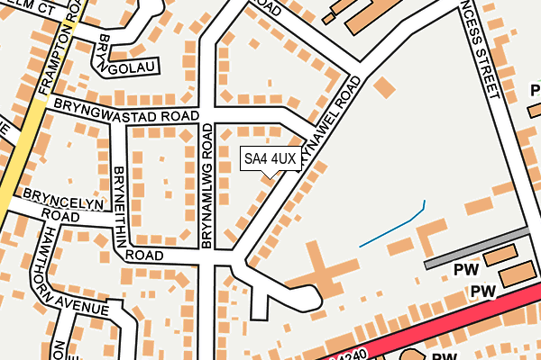 SA4 4UX map - OS OpenMap – Local (Ordnance Survey)