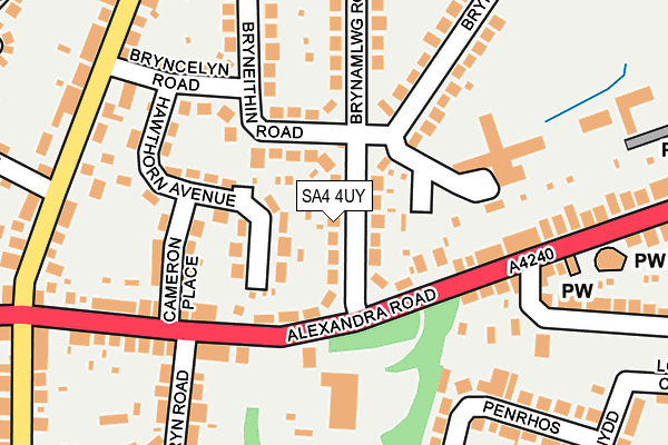 SA4 4UY map - OS OpenMap – Local (Ordnance Survey)