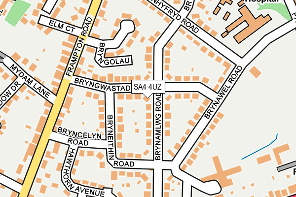 SA4 4UZ map - OS OpenMap – Local (Ordnance Survey)