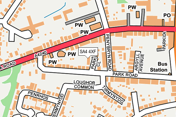 SA4 4XF map - OS OpenMap – Local (Ordnance Survey)