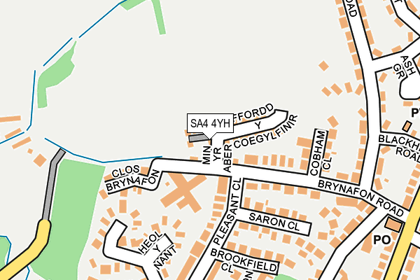 SA4 4YH map - OS OpenMap – Local (Ordnance Survey)