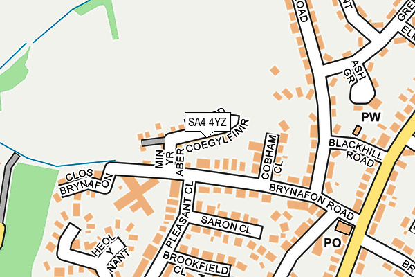 SA4 4YZ map - OS OpenMap – Local (Ordnance Survey)