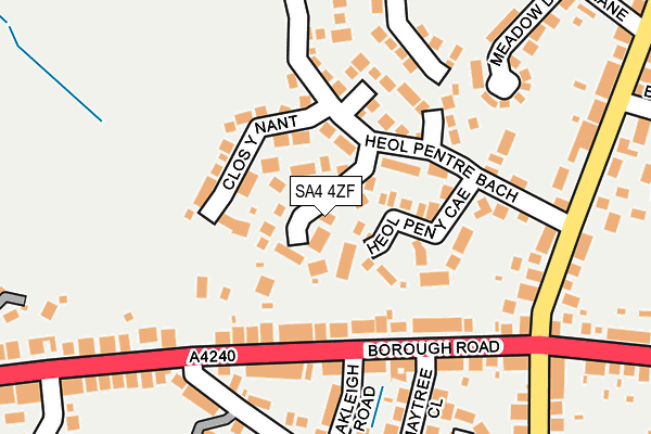 SA4 4ZF map - OS OpenMap – Local (Ordnance Survey)