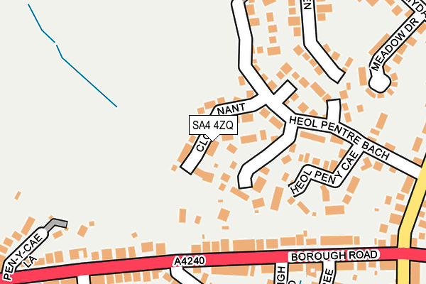 SA4 4ZQ map - OS OpenMap – Local (Ordnance Survey)