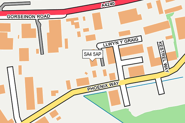 SA4 5AP map - OS OpenMap – Local (Ordnance Survey)