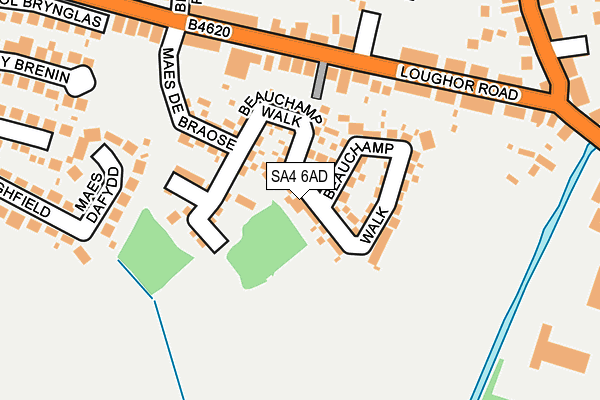 SA4 6AD map - OS OpenMap – Local (Ordnance Survey)