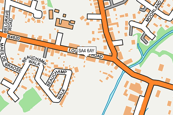 SA4 6AY map - OS OpenMap – Local (Ordnance Survey)