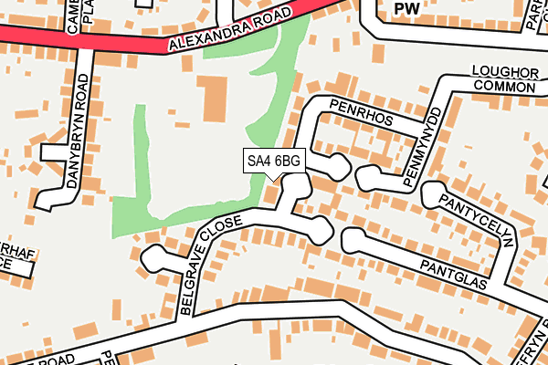 SA4 6BG map - OS OpenMap – Local (Ordnance Survey)