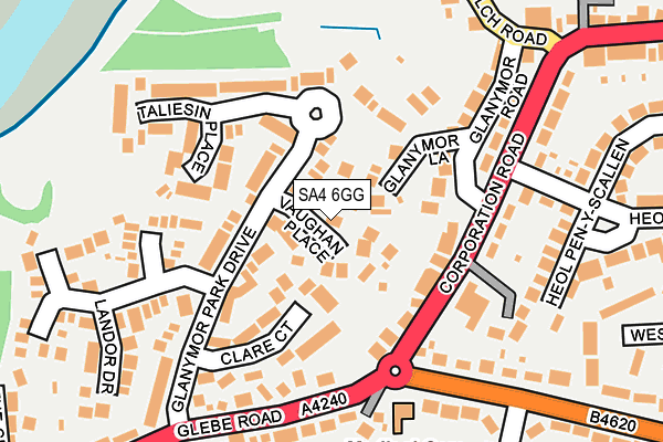 SA4 6GG map - OS OpenMap – Local (Ordnance Survey)