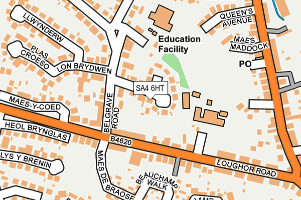 SA4 6HT map - OS OpenMap – Local (Ordnance Survey)