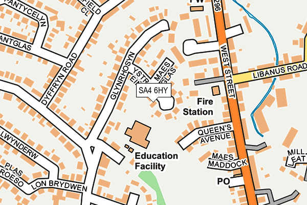 SA4 6HY map - OS OpenMap – Local (Ordnance Survey)