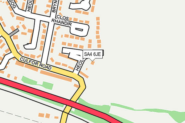 SA4 6JE map - OS OpenMap – Local (Ordnance Survey)