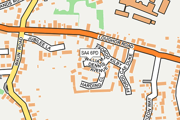 SA4 6PD map - OS OpenMap – Local (Ordnance Survey)
