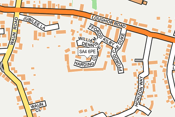 SA4 6PE map - OS OpenMap – Local (Ordnance Survey)