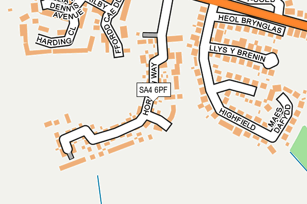 SA4 6PF map - OS OpenMap – Local (Ordnance Survey)