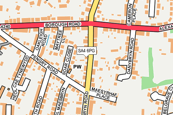 SA4 6PG map - OS OpenMap – Local (Ordnance Survey)