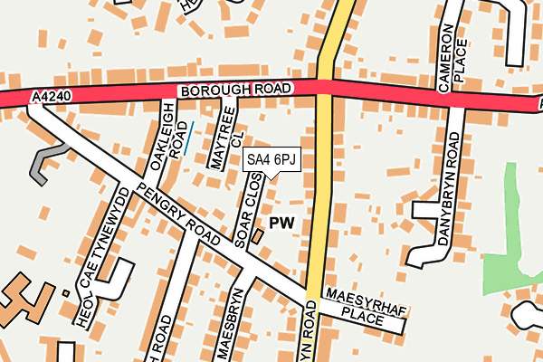SA4 6PJ map - OS OpenMap – Local (Ordnance Survey)