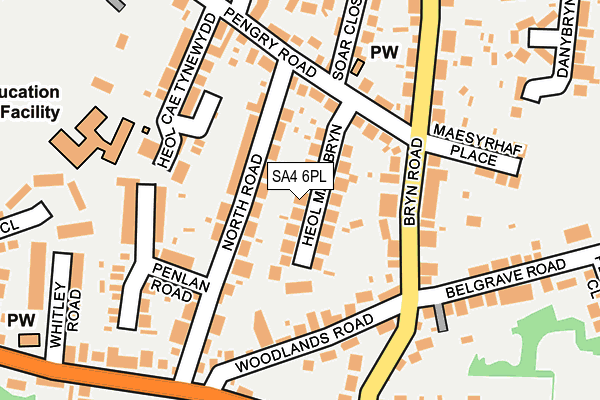 SA4 6PL map - OS OpenMap – Local (Ordnance Survey)