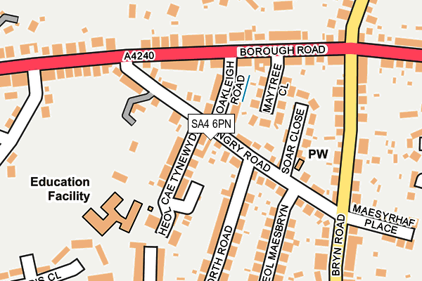 SA4 6PN map - OS OpenMap – Local (Ordnance Survey)
