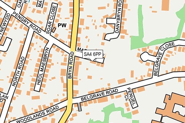 SA4 6PP map - OS OpenMap – Local (Ordnance Survey)