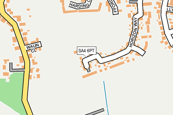 SA4 6PT map - OS OpenMap – Local (Ordnance Survey)