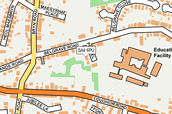 SA4 6PU map - OS OpenMap – Local (Ordnance Survey)