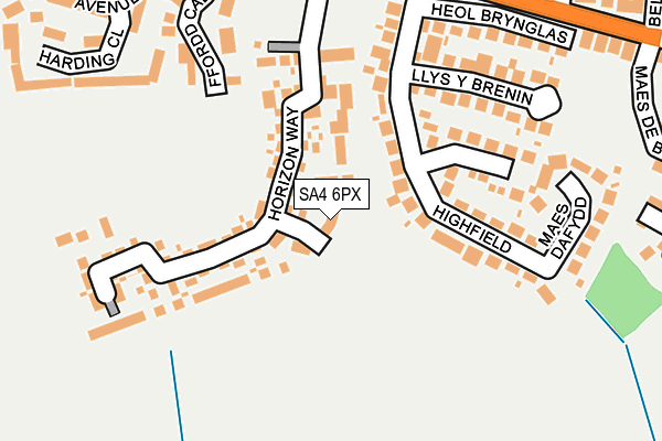 SA4 6PX map - OS OpenMap – Local (Ordnance Survey)