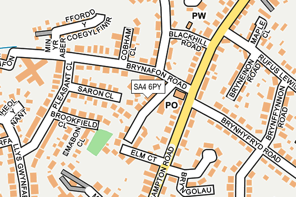 SA4 6PY map - OS OpenMap – Local (Ordnance Survey)