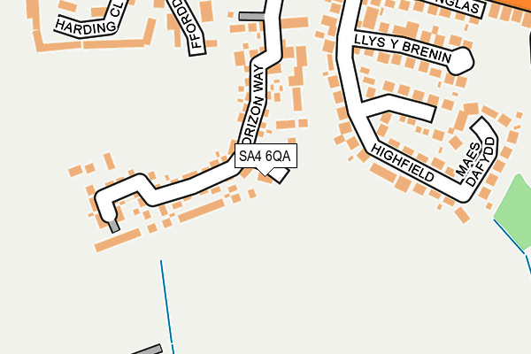 SA4 6QA map - OS OpenMap – Local (Ordnance Survey)