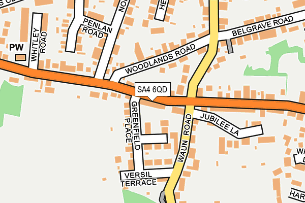 SA4 6QD map - OS OpenMap – Local (Ordnance Survey)