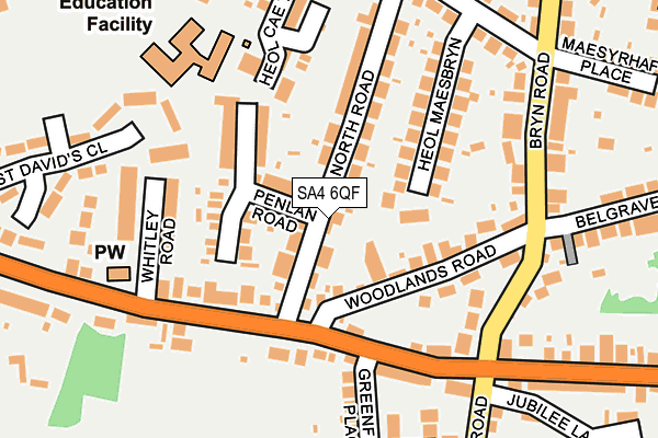 SA4 6QF map - OS OpenMap – Local (Ordnance Survey)